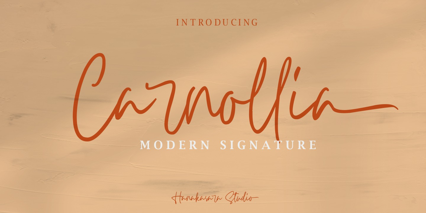 Carnollia Signature Font preview